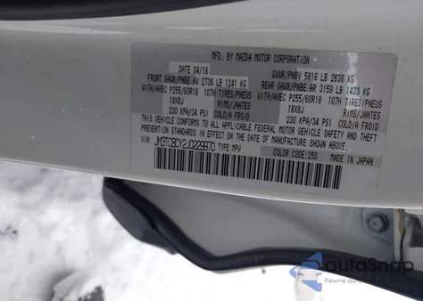 2018 Mazda Cx-9 Touring z USA, uszkodzony, nr VIN JM3TCBCY2J0229970